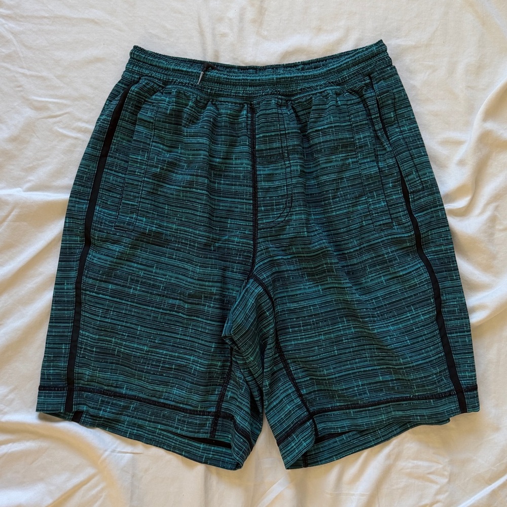 Teal and Black Athletic Shorts